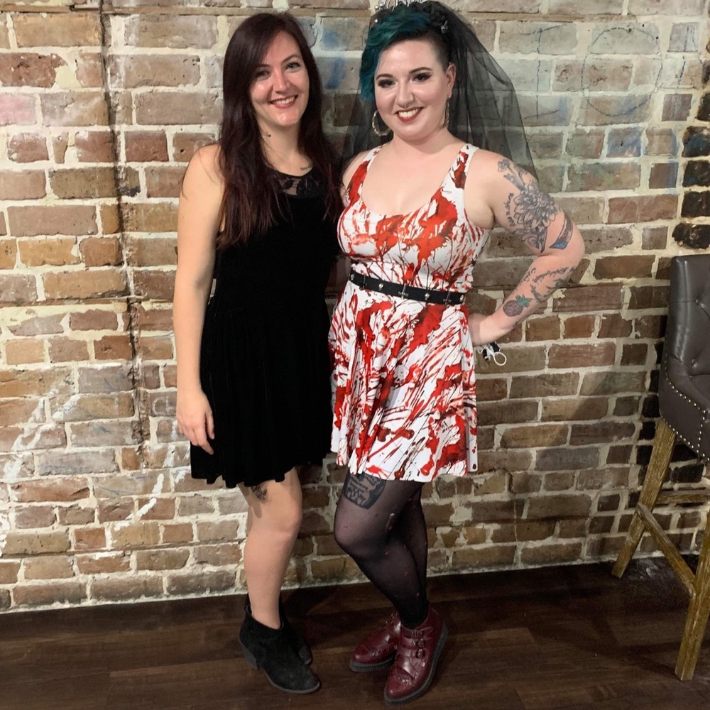 Blackmilk white blood splatter dress in great condition!